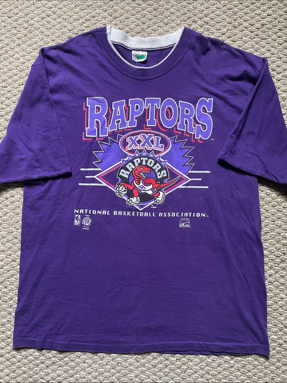 Vintage Toronto Raptors nba double sleeve t shirt